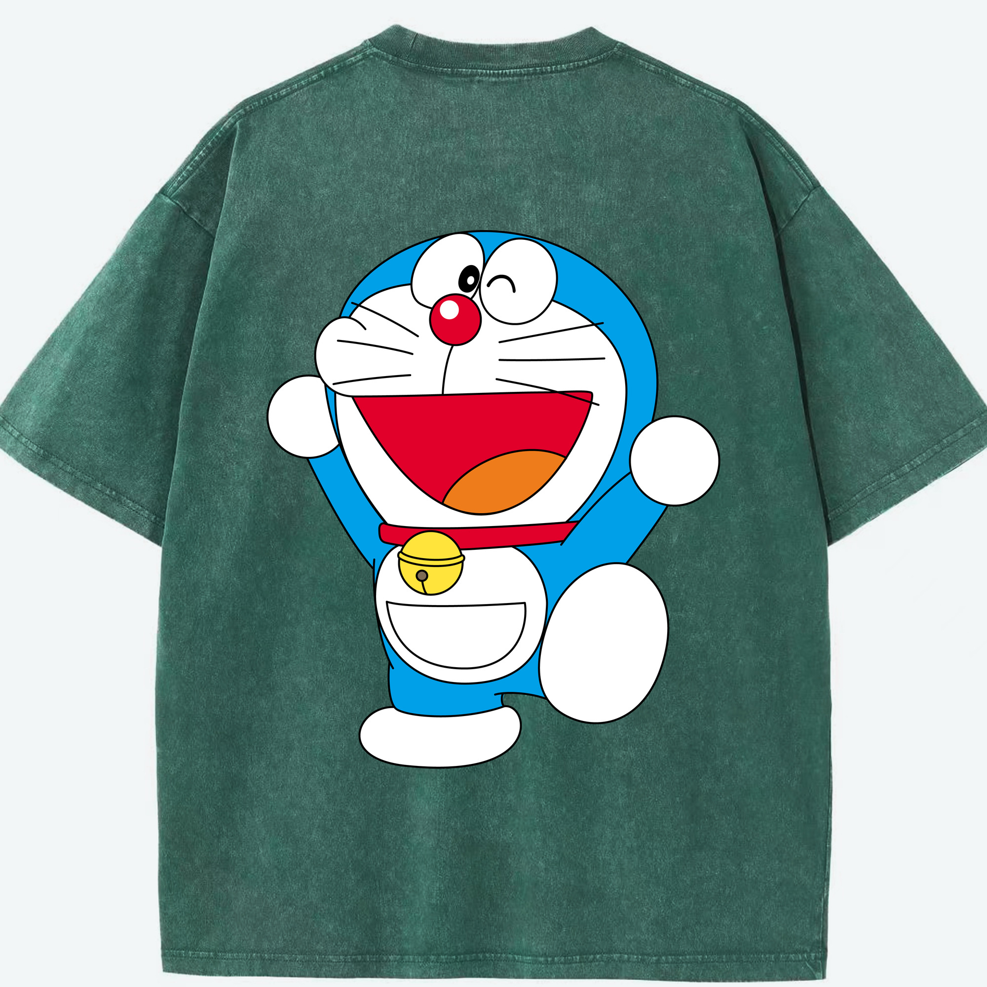 （画像用） ドラえもん Doraemon 綿100% ヴィンテージ風 半袖Tシャツ（背面プリント）